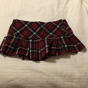 Plaid short school girl skirt